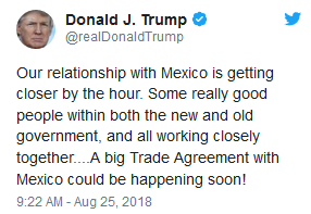 墨西哥称NAFTA歧见差几小时就能化解