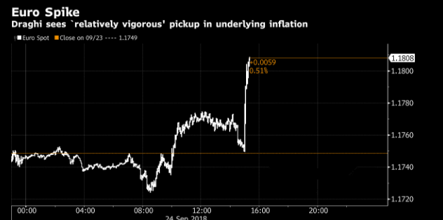 德拉基鹰派言论提振欧元 里拉暴涨