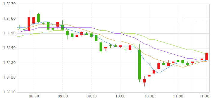 美元兑加元下挫30点