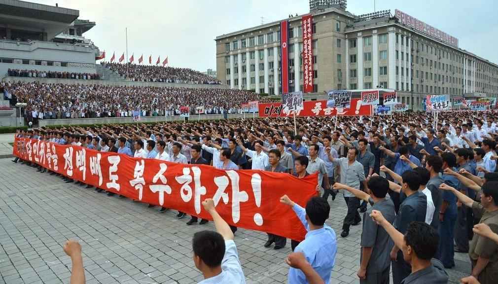朝鲜举行反美集会 超过十万人参加